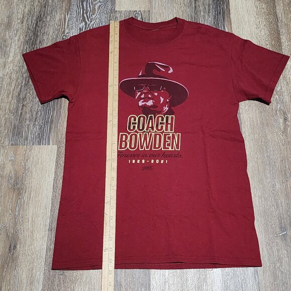 Coach Bobby Bowden Tribute T-Shirt 1929-2021 FSU Seminoles Red Size Small S - Picture 7 of 7